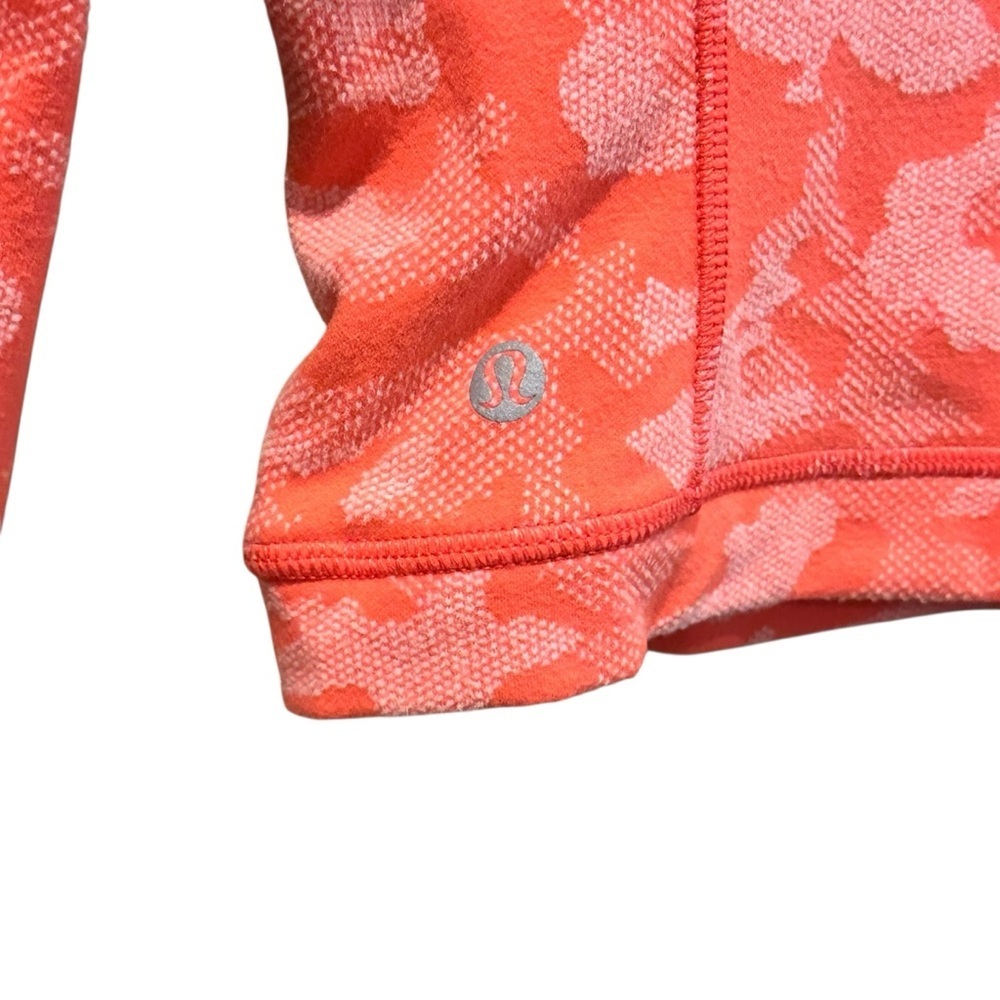 Lululemon Its Rulu Run Cropped Half Zip Camo Pale Raspberry Pink Mist Size 6 - Picture 7 of 14